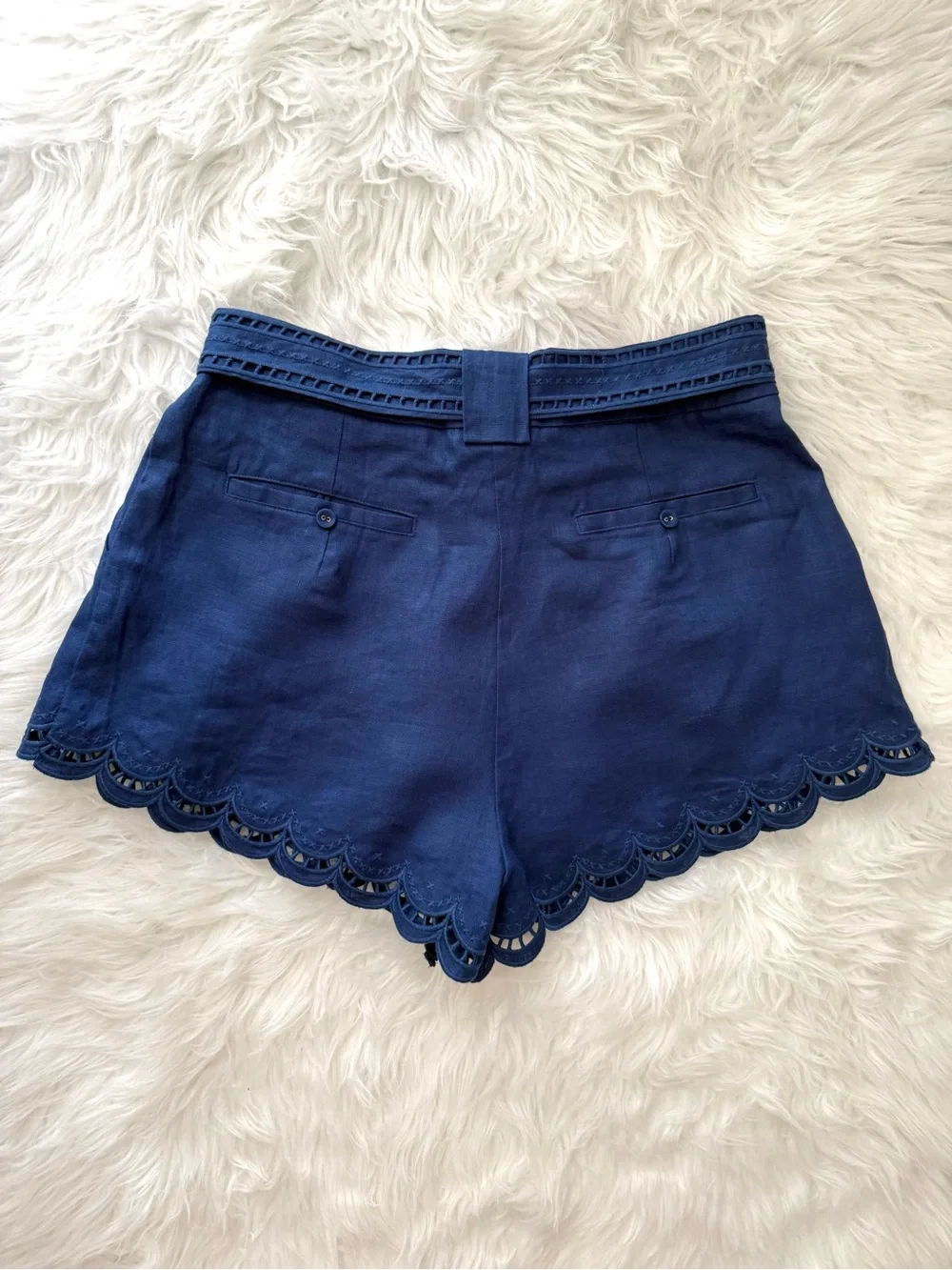 FARM Rio Richelieu Navy Blue Linen Shorts, NWT 🇧🇷 - Picture 12 of 15